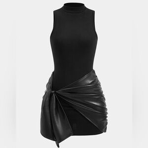 Micas Tie Front Sleeveless Mini Dress S PG2-15